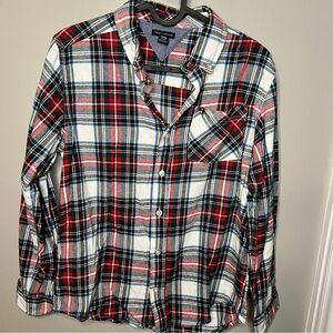Tommy Hilfiger Men's Casual Plaid Shirt - Red, Blue, White
